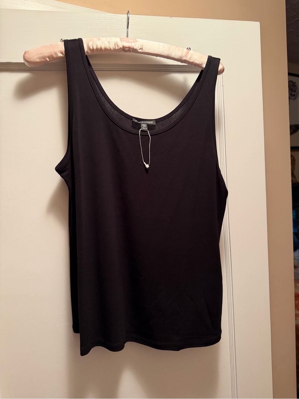 Eileen Fisher Black Scoop Neck Tank